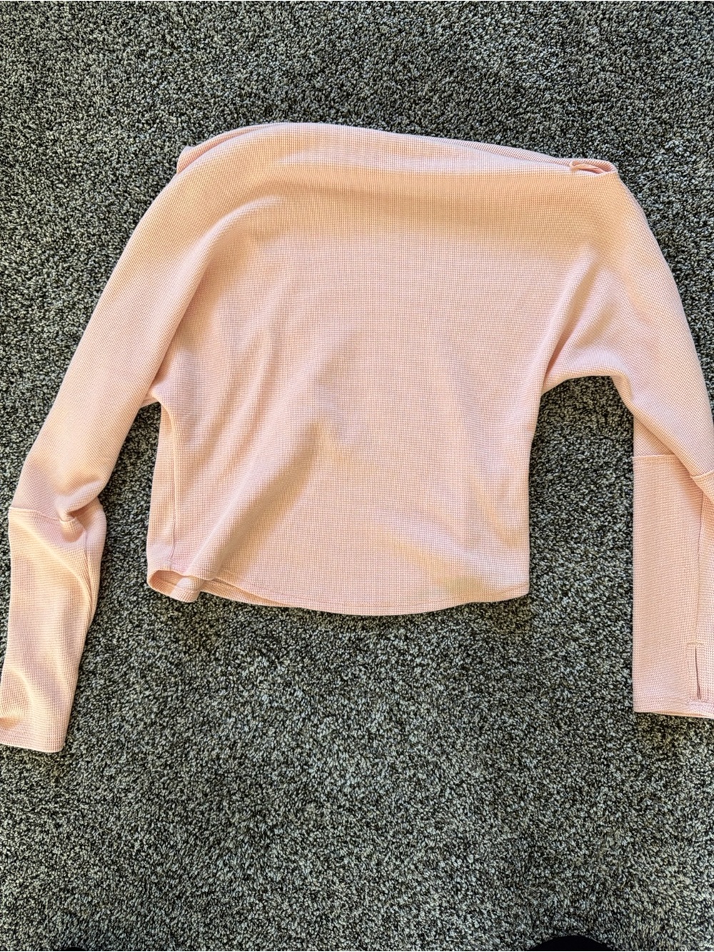 Free People Blush Pink Long-Sleeve Boatneck Top